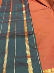 Rust orange Silk Saree