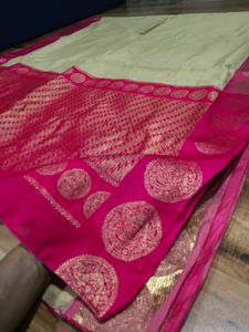 Cotton Silk saree with blouse