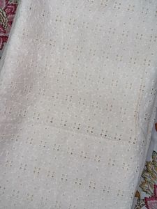 White Pure Cotton Hakoba Fabric