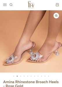 Rhinestone Rose Gold Heels