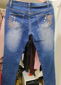 Embellished Denim Jeans