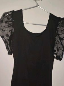 Elegant Black Midi Dress