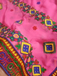 Rose Pink Saree With Blouse