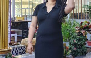 Black Casual T-Shirt Dress