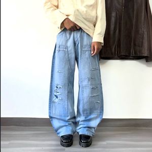 Ripped Wide Leg Jeans