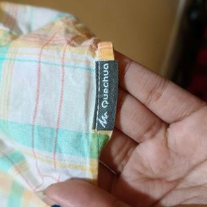Vintage Plaid Short Sleeve Button Down