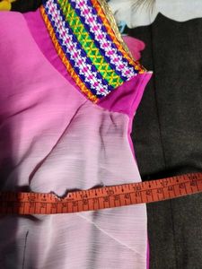 Elegant Floral Embroidered Saree