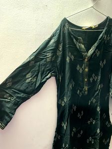 Elegant Black Printed Kurta