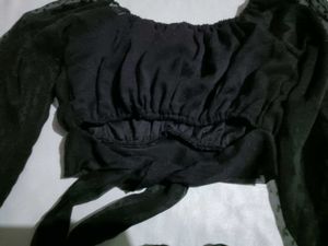 Black Crop Top For Women