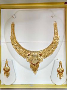1 Gram Gold Plated Traditional Bridal Necklace Set