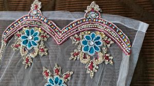 White Anarkali Dress With Jacket