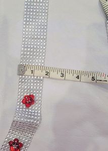 🥳beautiful Attractive Silver Colour Lace