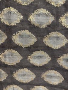 Grey &amp; Gold Print Scarf
