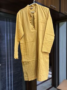 Yellow Cotton Kurta