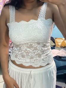 Very Pretty White Crop Top