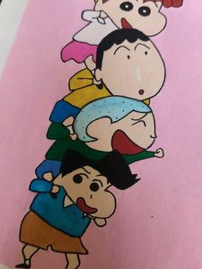 Shinchan and friends art piece