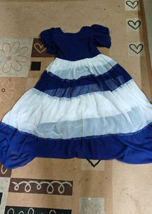Blue &amp; White Striped Dress Size- Medium