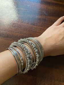 Silver Bangle Set