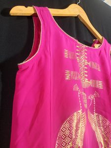Mohr Pink Printed Kurta(women&#39;s)