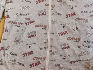 Cute Printed Zip-Up Hoodie