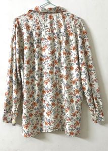 Floral Print Button-Down Top