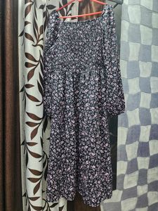 Tokyo Talkies Black Purple Floral Dress