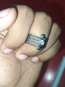 Cute Silver Rings 💍 pack of 2 offer