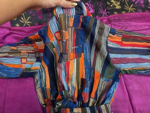Striped Colorful Kimono Dress