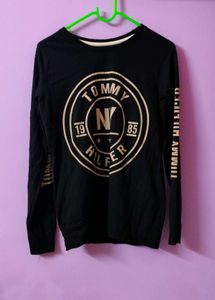 Boys Black Full Hand Tshirt