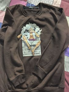 One Piece Anime Print Sweatshirt