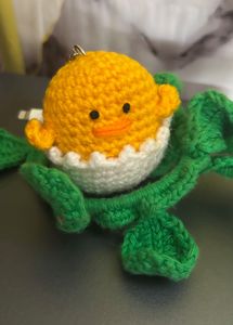 Crochet Chick Keychain