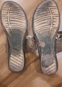 Golden Ethnic Sandals
