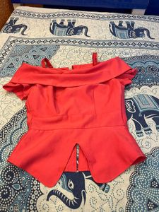 Beautiful Rust Off Shoulder Top