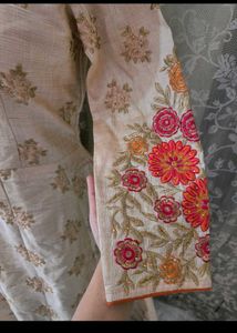 Ethenic Beautiful Embroidery Work Gown😍🫠👑