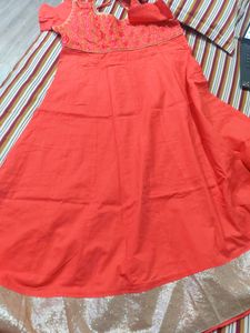 Coral Embroidered Dress - Beautiful Kurti