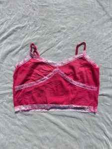 Pinterest Coqquette Pink Crop Top