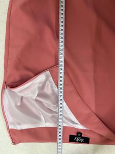 Allen Solly Peach Pink Formal Skirt