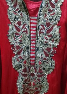 Red Black Colour Gown