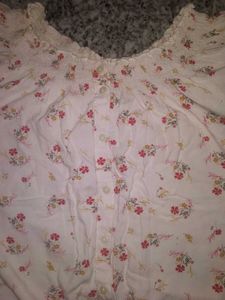 White Floral Top