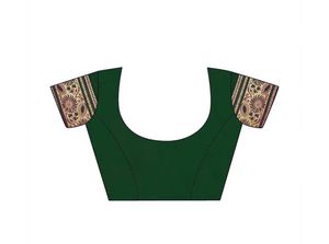 Unused - Elegant Green Banarasi Silk Saree