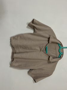 Beige Ribbed Crop Top | New, Unused