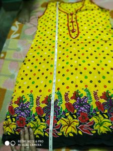 Plus Size Cotton Sleeveless Kurta