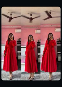 Elegant Red Midi Dress