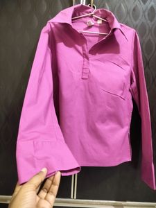Magenta Shirt Top