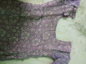Lavender Kurta With Duppatta