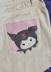 kuromi white denim shorts (shown in next pic)