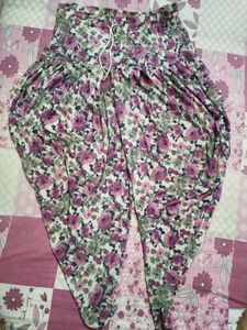 Floral Print Tulip Pants