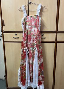 Floral Design Frock For Small Girls
