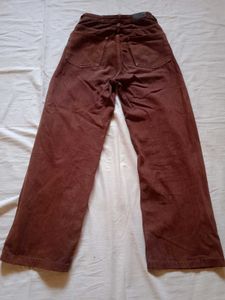 Brown Wide Leg Jeans