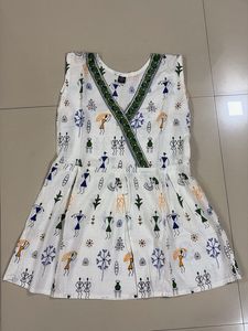 Cotton White Short Kurti For Daily Wear